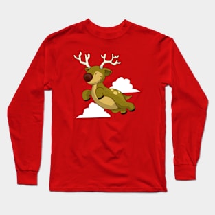 Flying Reindeer Long Sleeve T-Shirt